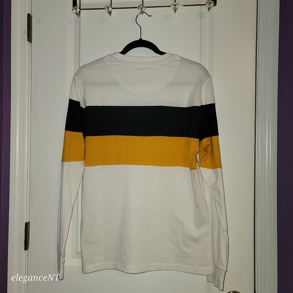 Denim and Flower Long Sleeve White Stripe Ricky Singh Shirt Men's Sz: S NWT - Picture 6 of 7